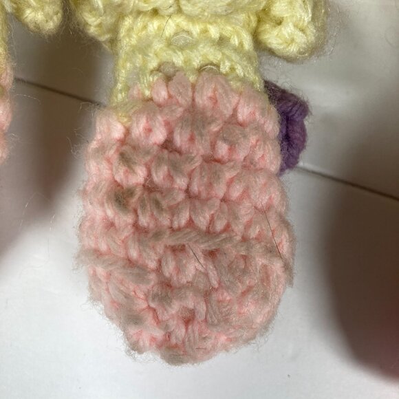 Vintage Strawberry Shortcake & Friends 2 Handmade Crocheted Yarn Dolls w/ Hats - Picture 11 of 11